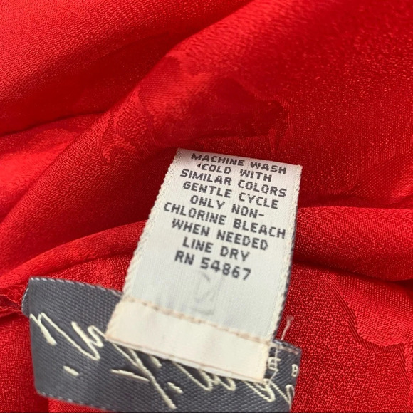 Lane Bryant Intimates Night Shirt 18/20 Red Floral Button Front Long Sleeve - Picture 6 of 11